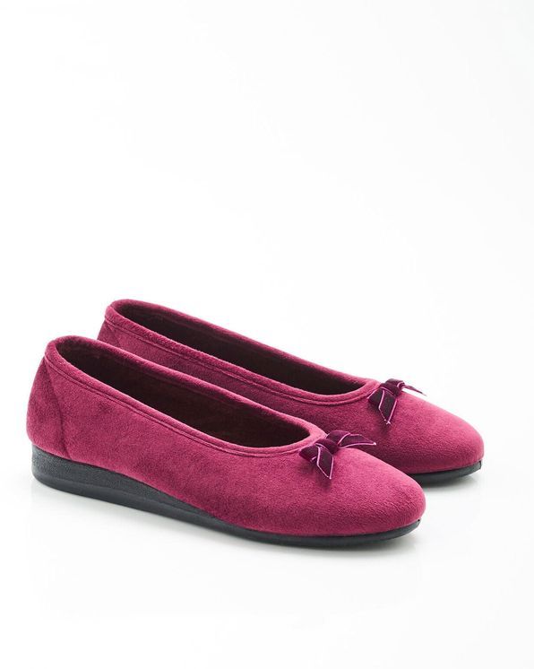 Ballerines aspect velours