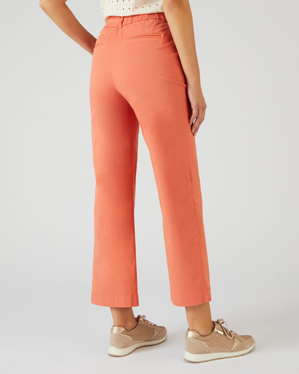 Pantalon 7/8ème popeline coton stretch