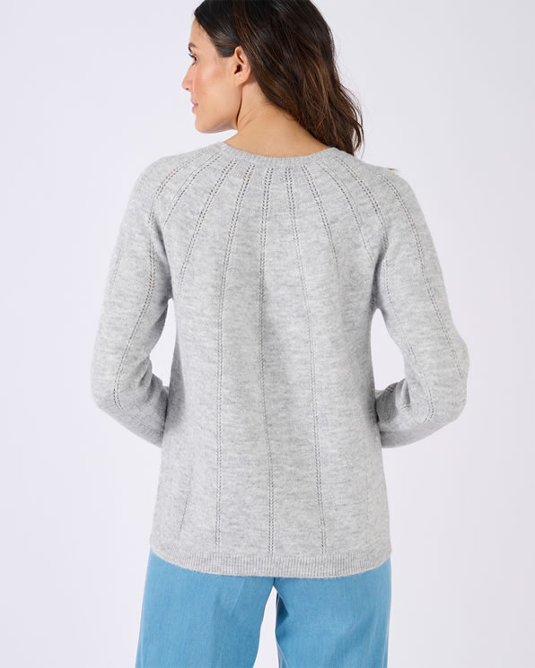Pull maille ajourée et strass Thermolactyl