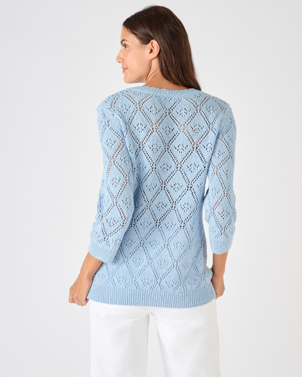 Pull ajouré fil ruban