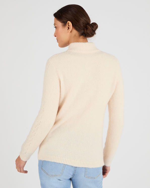 Pull col zippé mélange alpaga