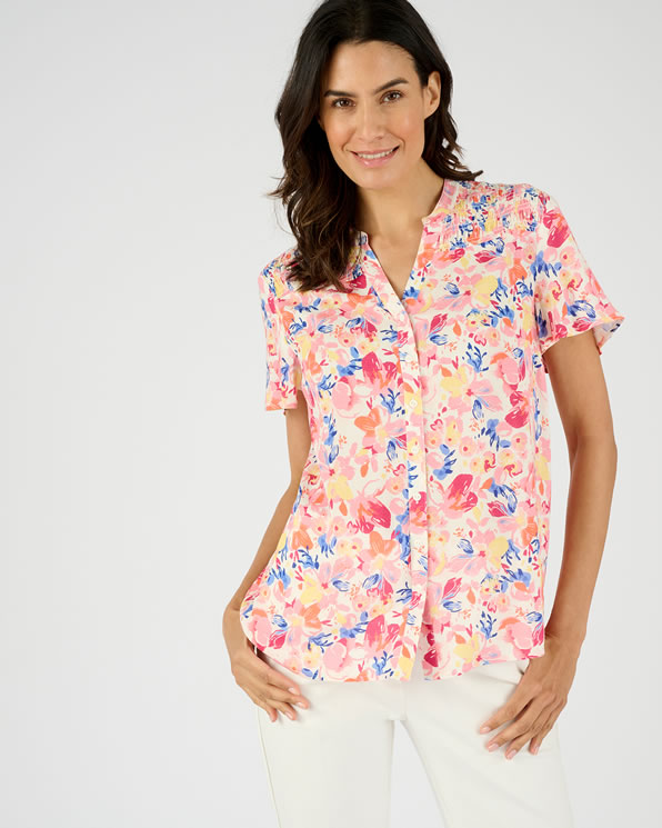 Chemisier à smocks Climatyl
