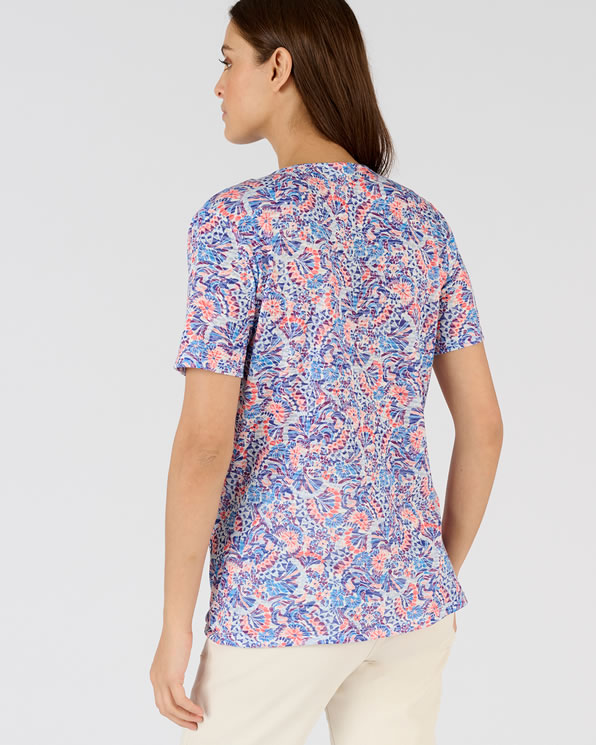 T-shirt maille dévorée imprimée