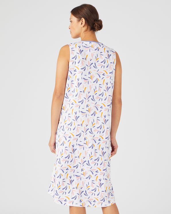 Chemise de nuit sans manches pur coton