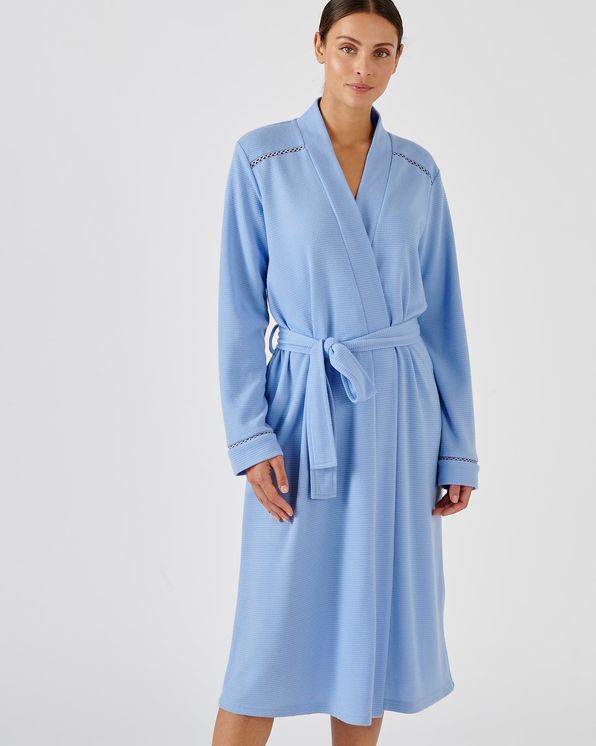 Robe de chambre maille fantaisie gaufrée