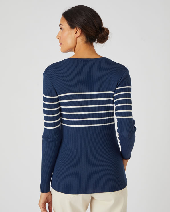 Pull en maille côtelée