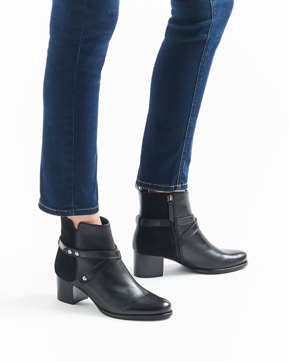 Bottines bi-matières