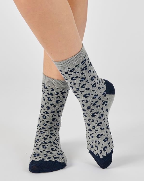 Lot de 3 paires de mi-chaussettes maille jacquard mélange laine