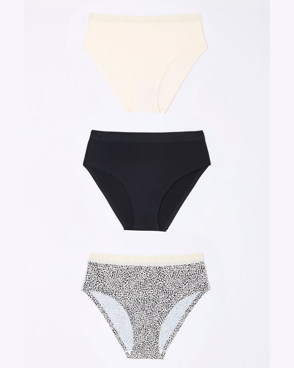 Lot de 3 culottes midi sans coutures