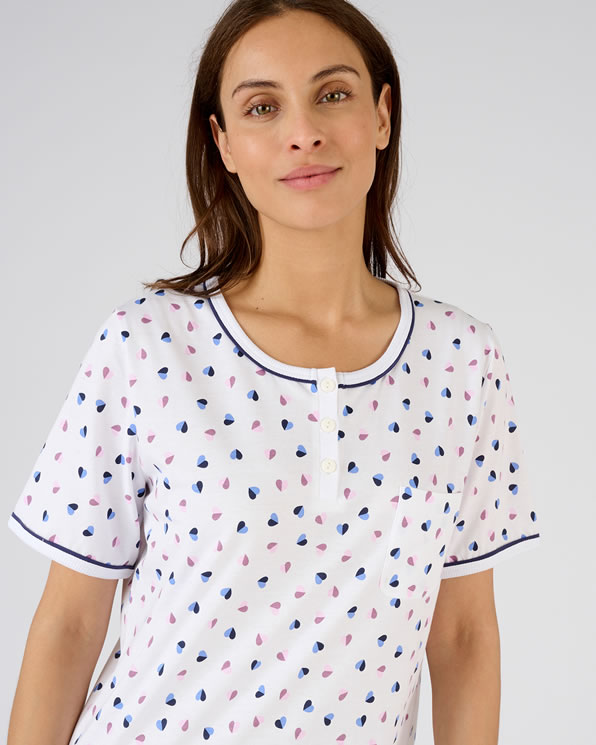 Chemise de nuit pur coton peigné