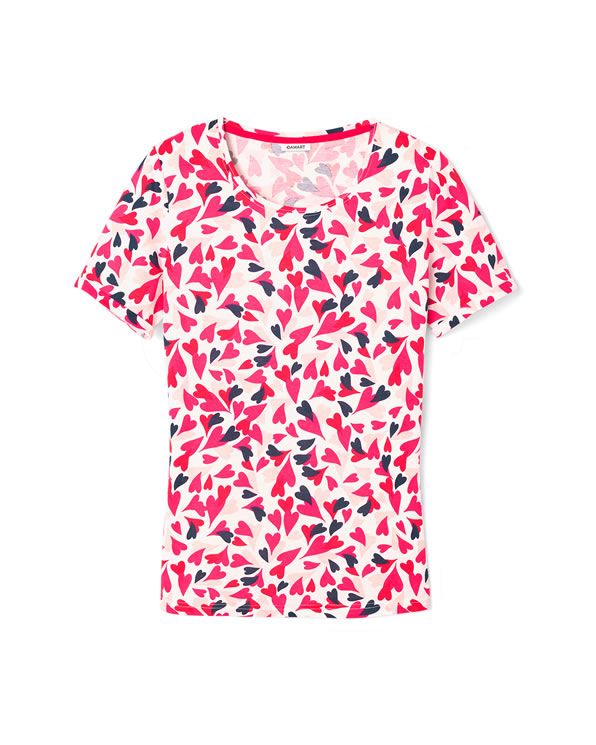 T-shirt de pyjama pur coton peigné