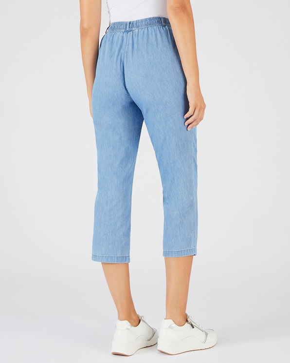 Pantacourt tissu chambray