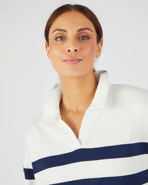 Sweat-shirt molleton rayé
