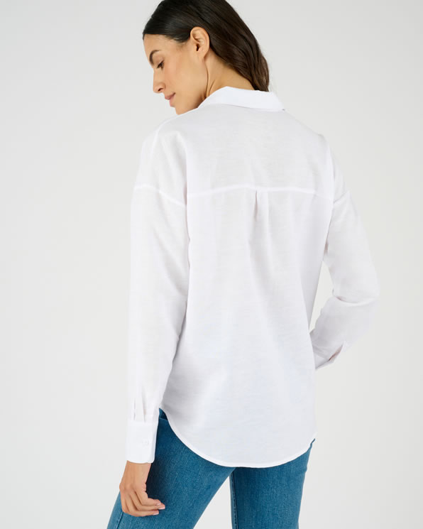Chemise mélange lin et coton