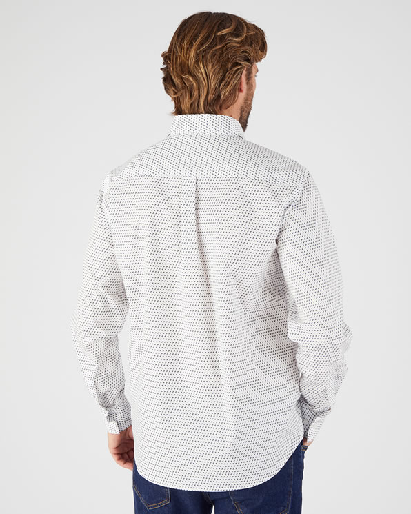 Chemise à motifs popeline pur coton