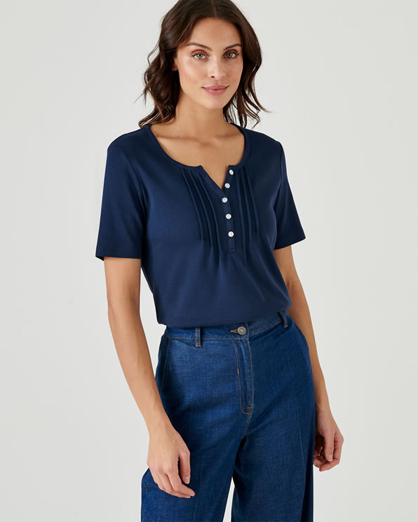 T-shirt fine côte pur coton
