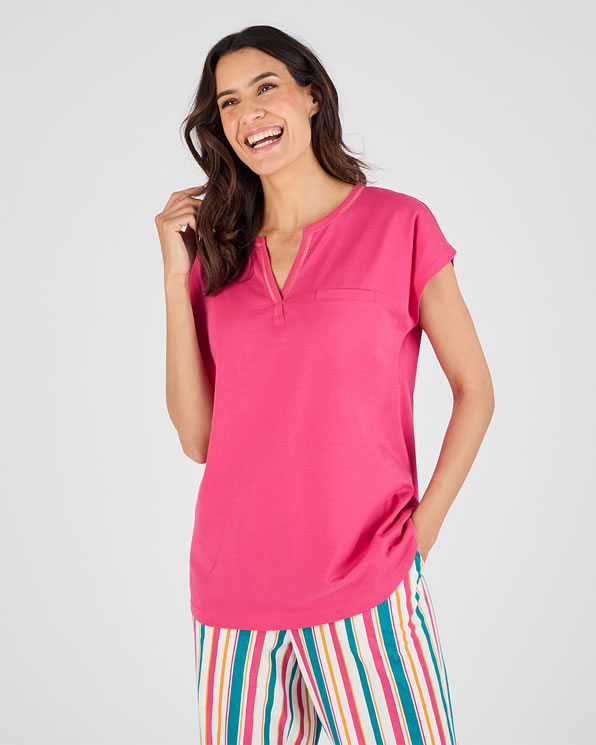 Pantalon de pyjama en maille jersey pur coton