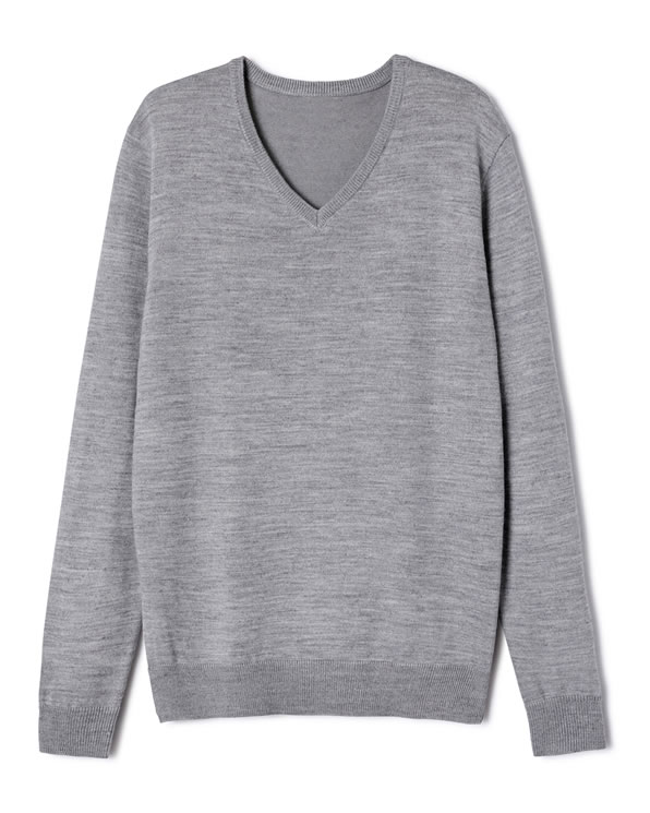 Pull classique encolure V avec laine