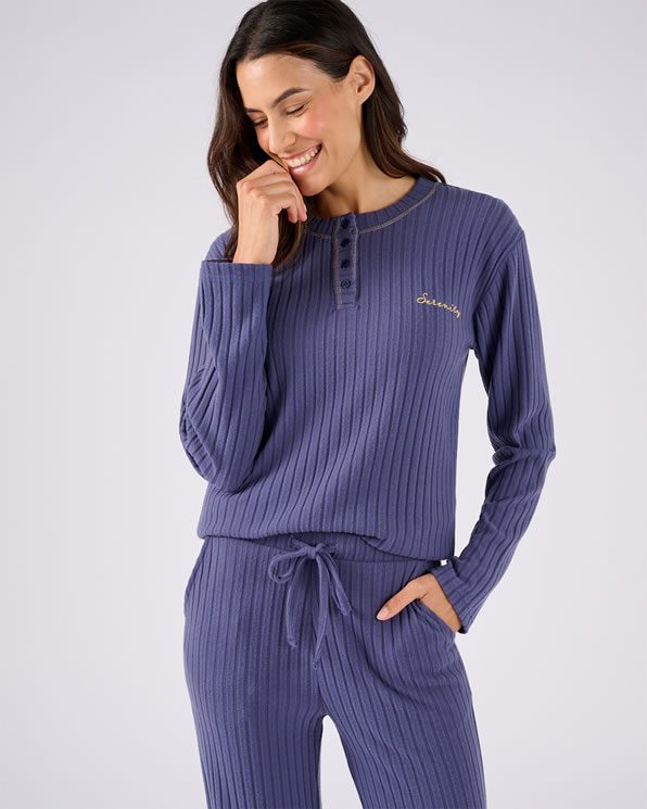 Pyjama Thermolactyl en maille côtelée
