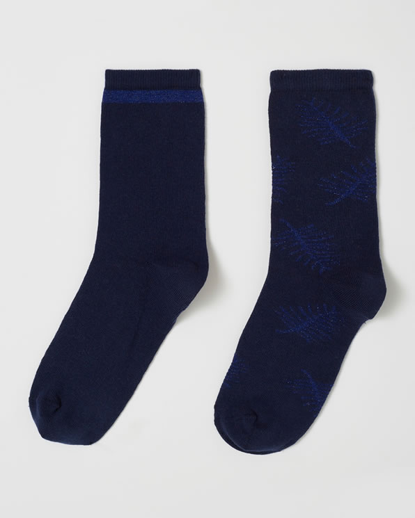 Lot de 2 paires de chaussettes motifs brillants