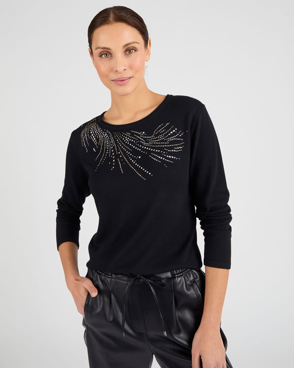 Pull maille fine à clous