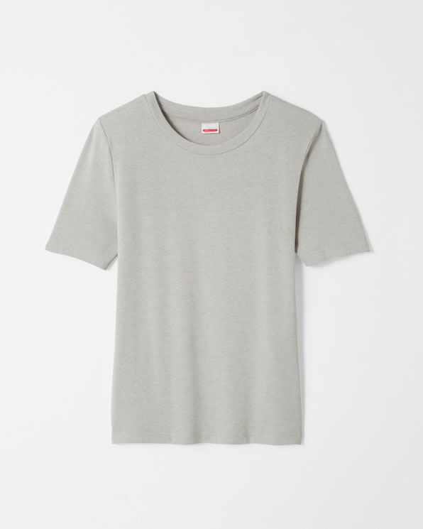 T-shirt col rond manches courtes fine côte Thermolactyl