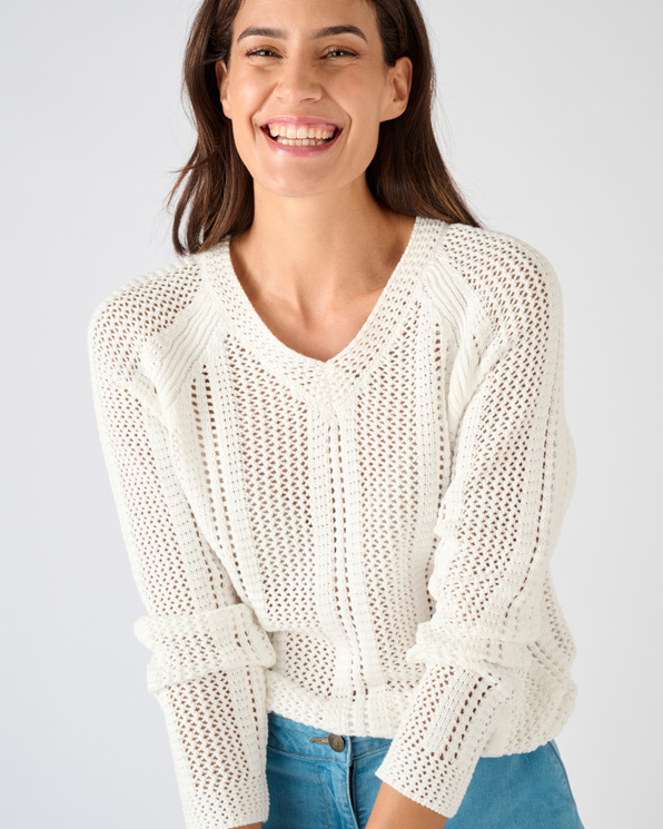 Pull maille ajourée