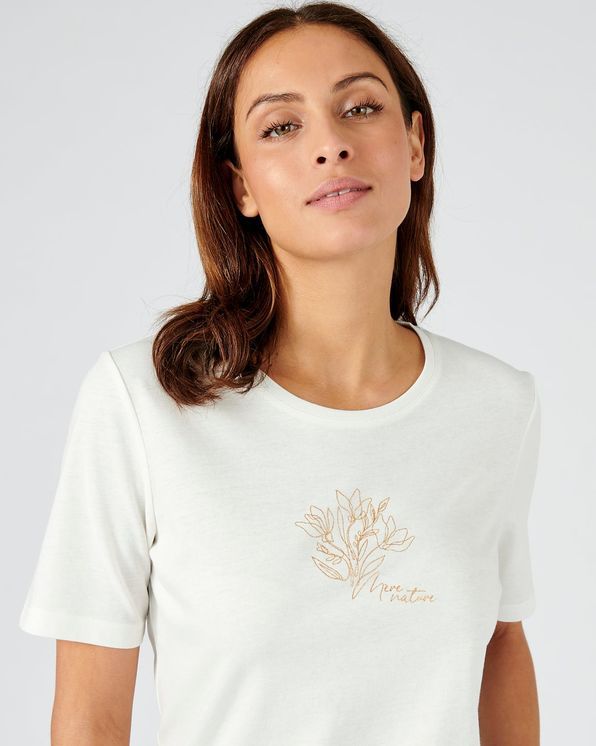 T-shirt coton mélangé motif