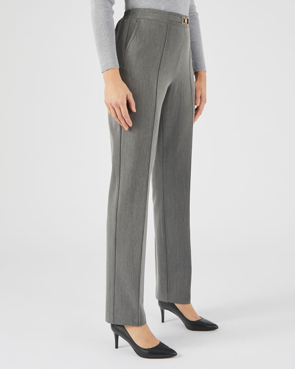 Pantalon stretch enfilable boucle fantaisie