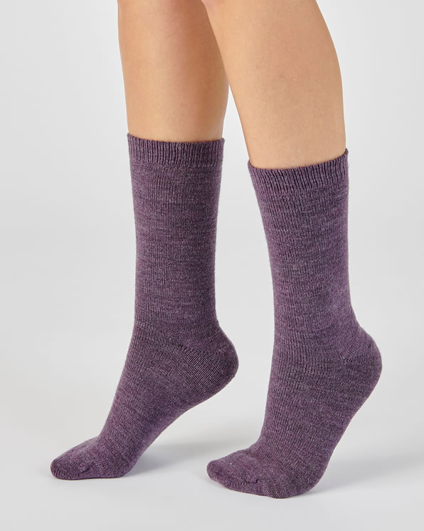Lot de 3 paires de chaussettes unies maille laineuse Thermolacty
