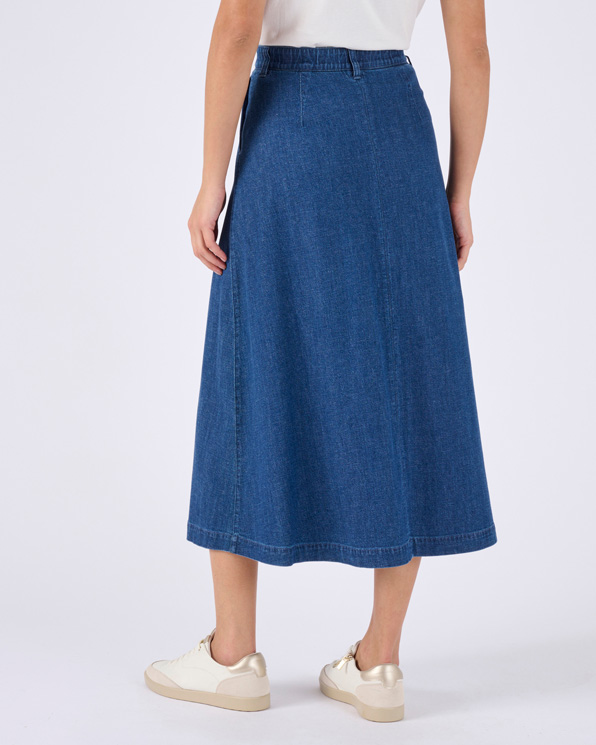 Jupe évasée boutonnée