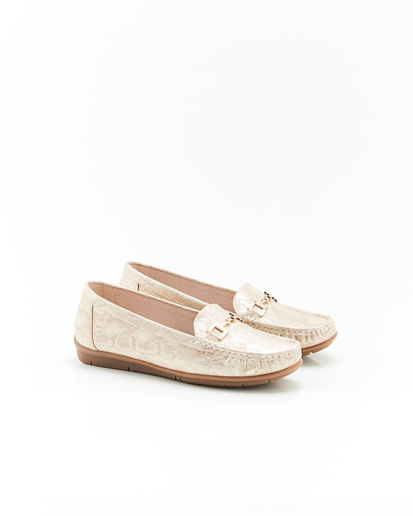 Mocassins boucle fantaisie esprit reptile