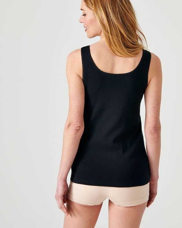 Débardeur pur coton peigné biologique et dentelle stretch