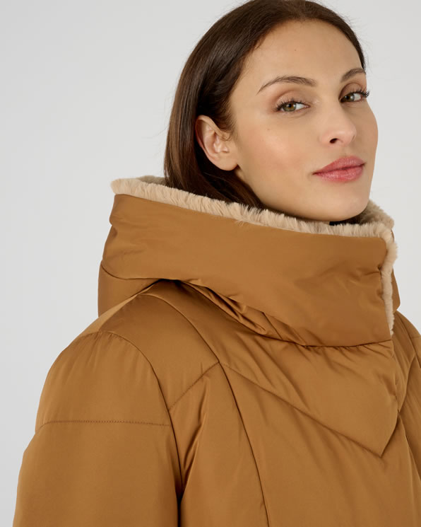 Parka longue, large col, doublée Thermolactyl