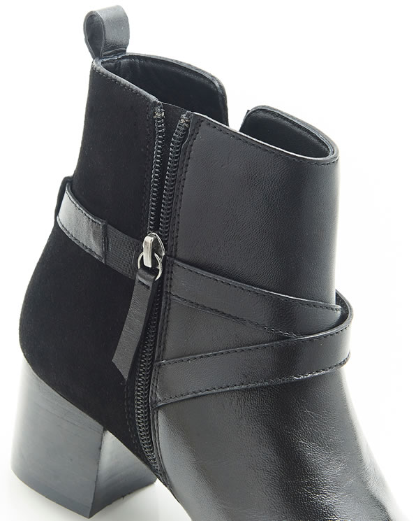 Bottines bi-matières