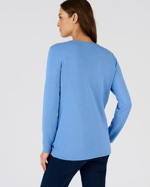 Pull maille fine uni ou imprimé