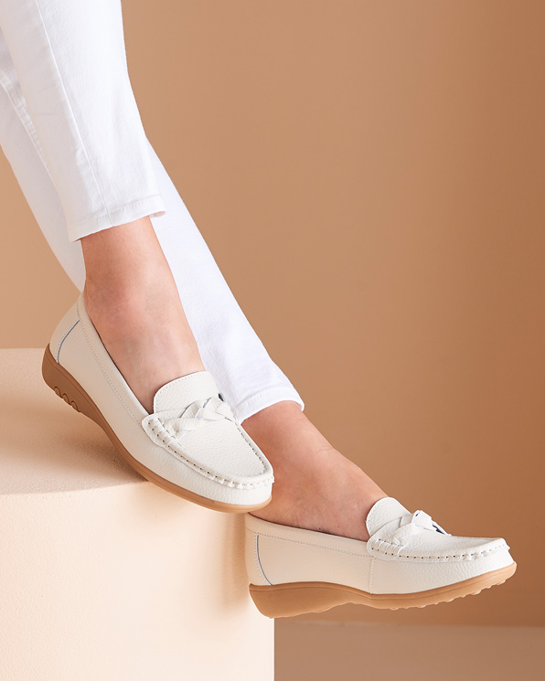 Mocassins Amortyl dessus cuir grainé