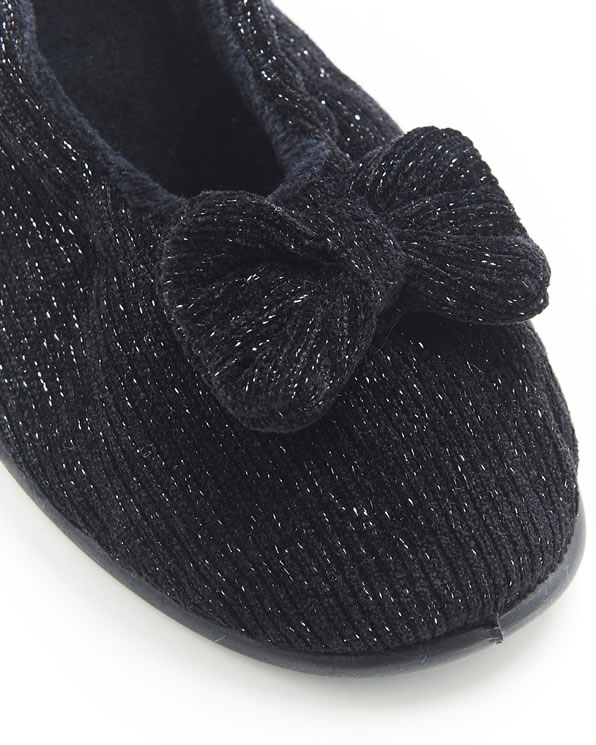 Ballerines d'intérieur en velours