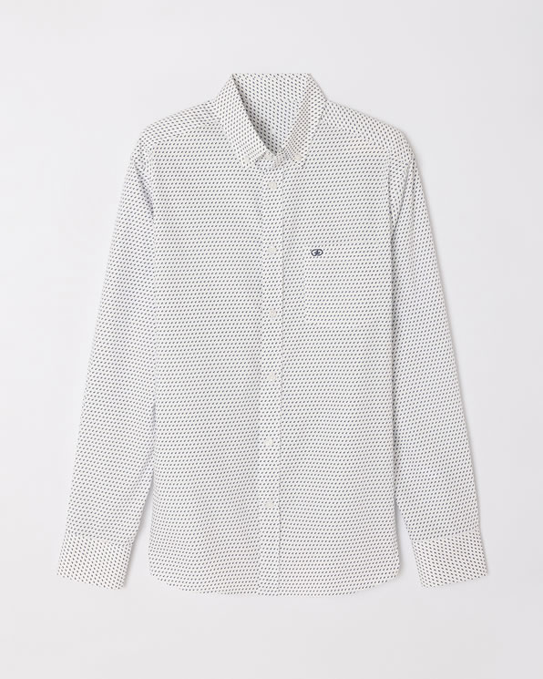 Chemise à motifs popeline pur coton