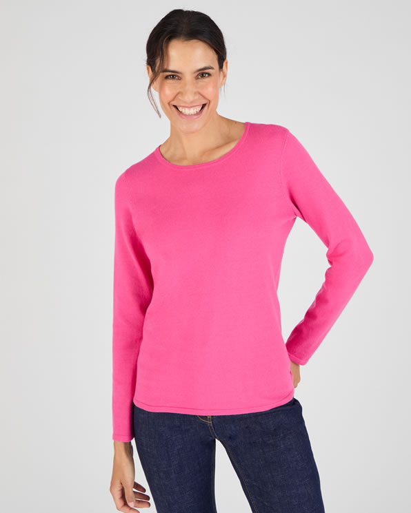 Pull maille fine uni ou imprimé