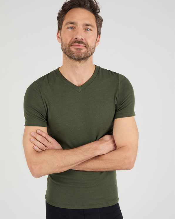 T-shirt col V manches courtes Thermolactyl Sensitive