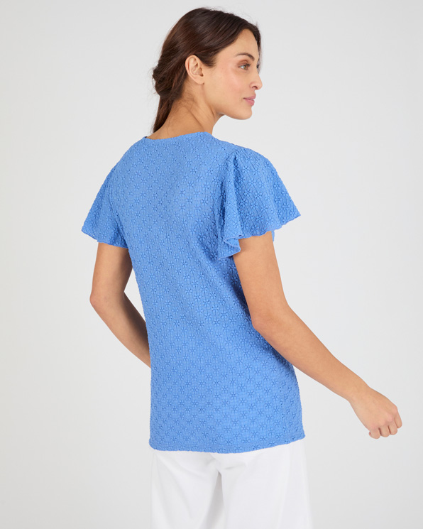 T-shirt maille jacquard reliéfée