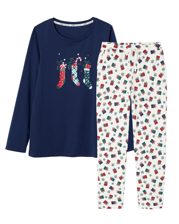 Pyjama de Noël en maille jersey pur coton