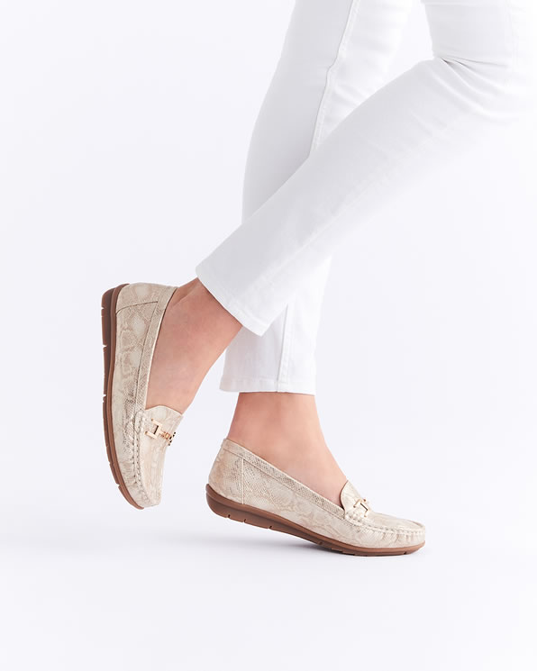 Mocassins boucle fantaisie esprit reptile