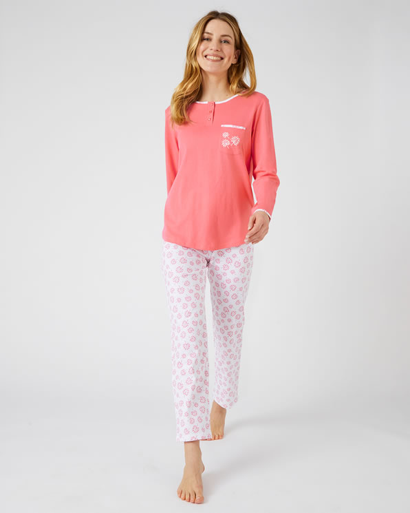 Lot de 2 pyjamas jersey pur coton peigné