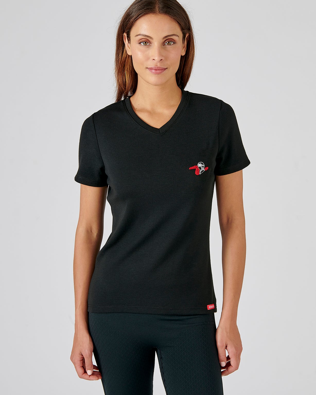 Damart - T-shirt manches courtes avec dentelle Thermolactyl® - Femme -  Grijs - S