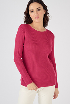Pull en maille côtelée