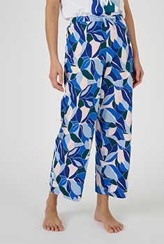 Pantalon de pyjama 7/8ème pur coton peigné