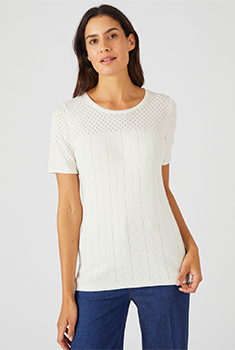 Pull maille ajourée