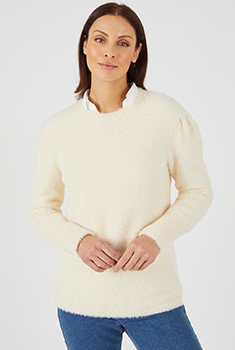 Pull maille poilue